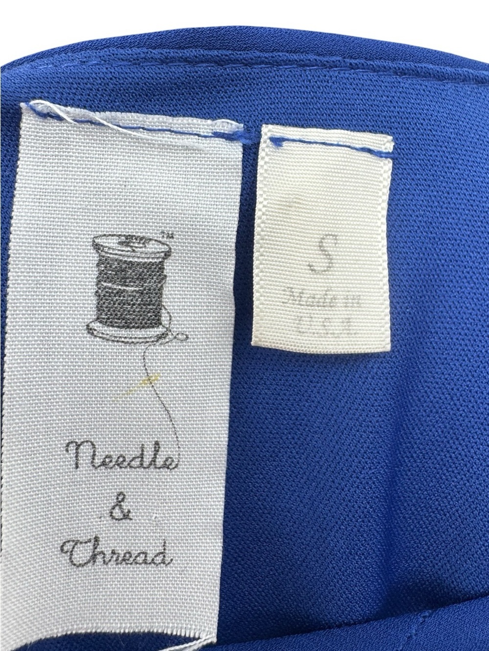 Needle & Thread Royal Blue High-Low Halter Dress - Picture 6 of 7